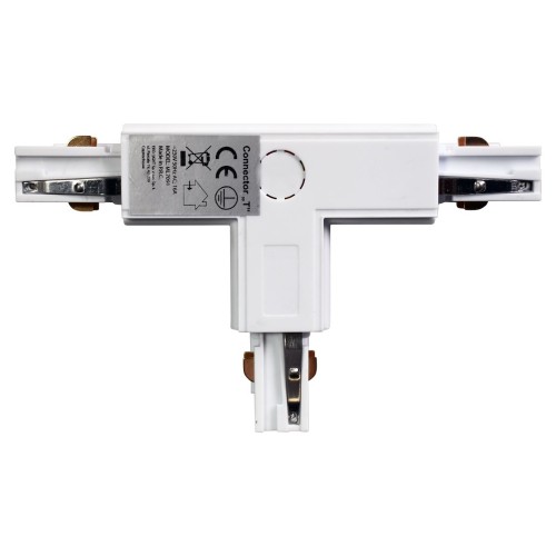 Łącznik Lampy Track Light Biały 3-obwodowy Typ: T DR ML7091 Eko-Light na Szynoprzewód 3F do szynoprzewodu