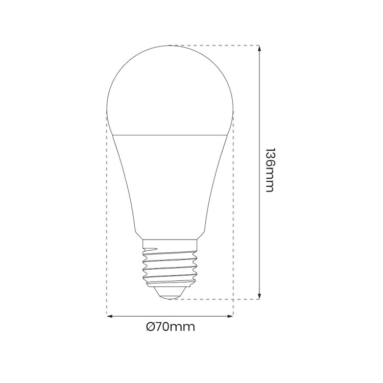 Żarówka LED Wi-FI A70 11W E27 Smart Tuya RGB+CCT+DIM EKSM6666 Eko-Light