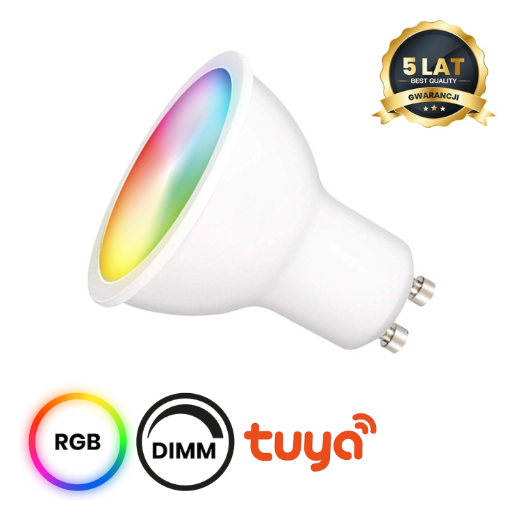 Żarówka LED Wi-FI GU10 5W Smart Tuya RGB+CCT+DIM EKSM6673 Eko-Light