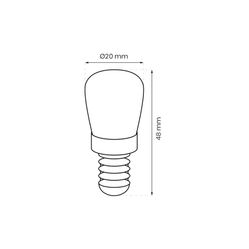 Żarówka LED 1,5W ST22 E14 3000K Do Lodówek EKZA8264 Eko-Light