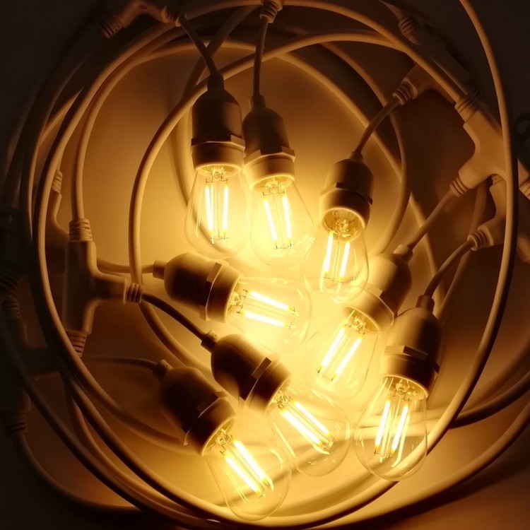 GIRLANDA 15 METRÓW BIAŁA (bez żarówek) EKO9889 Eko-Light