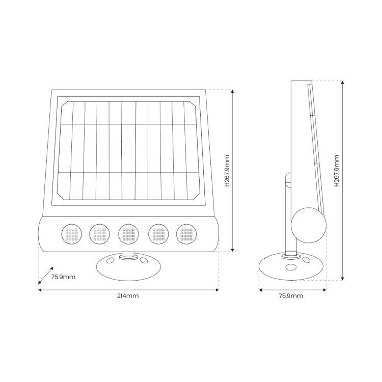 Lampa Solarna Talent 8W 4000K IP65 EKO8328 Eko-Light oprawa