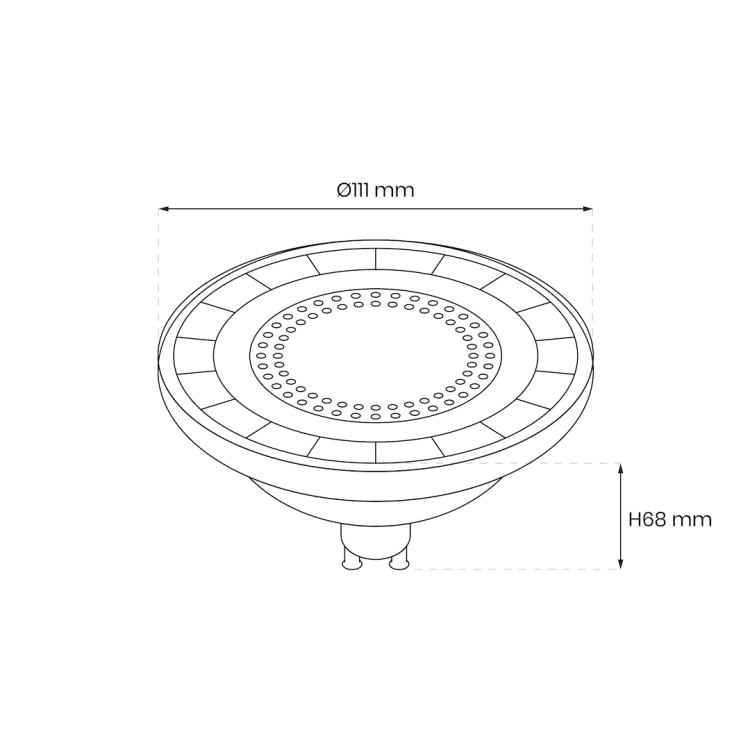 ŻARÓWKA AR111 - 12W GU10 4000K / Biały AR8043 Eko-Light