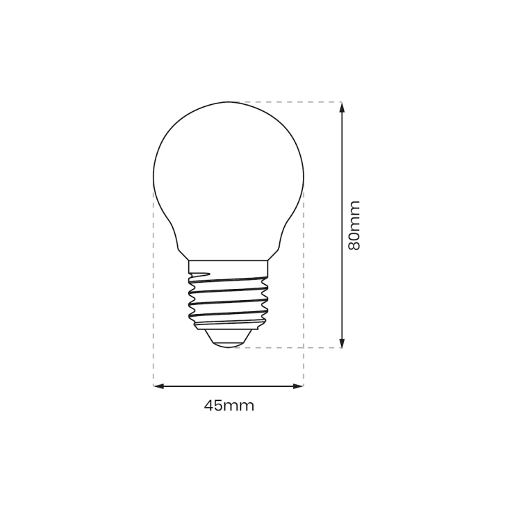 Żarówka Filamentowa LED 4W G45 E27 4000K EKZF8009 Eko-Light