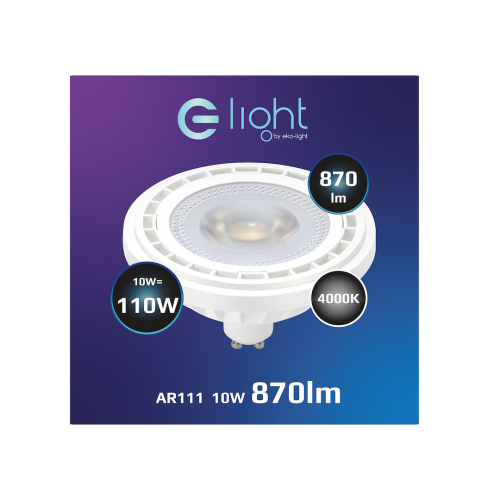 Żarówka LED 10W AR111 GU10 4000K/ Biały AR8039 Eko-Light