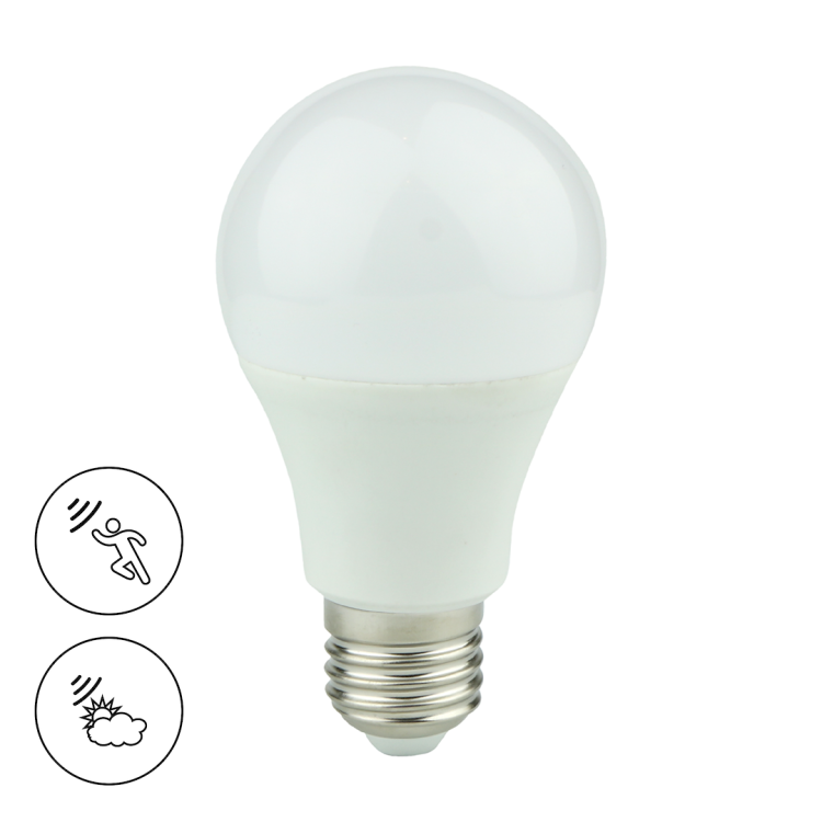 Żarówka LED 9W A60 E27 3000K Zmierzchowo-Ruchowa EK8046 Eko-Light