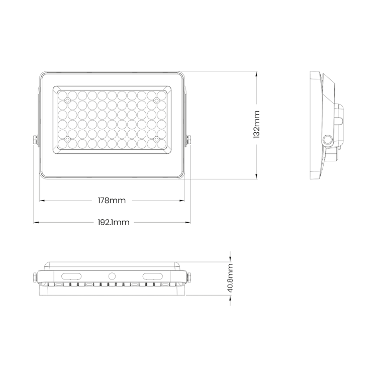 Naświetlacz Solarny Fokus 60W 900lm 6000K EKO9091 Eko-Light