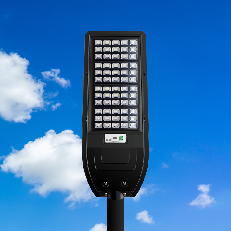 Lampa uliczna parkingowa solarna z czujnikiem ruchu i zmierzchu Latarnia Solarna Via 150W 1800lm 6000K EKO9095 Eko-Light parkowa z akumulatorem z pilotem