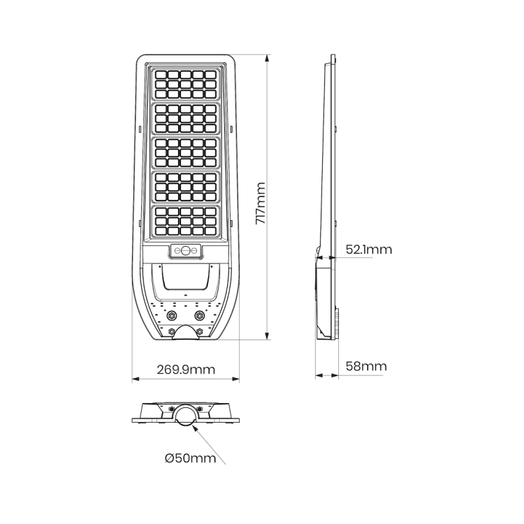 Lampa uliczna parkingowa solarna z czujnikiem ruchu i zmierzchu Latarnia Solarna Via 200W 2400lm 6000K EKO9096 Eko-Light parkowa z akumulatorem z pilotem
