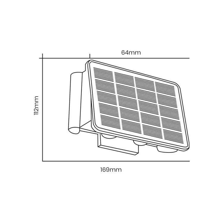 Kinkiet Solarny Alf 50lm 3000K EKO9099 Eko-Light Oprawa elewacyjna lampa ścienna