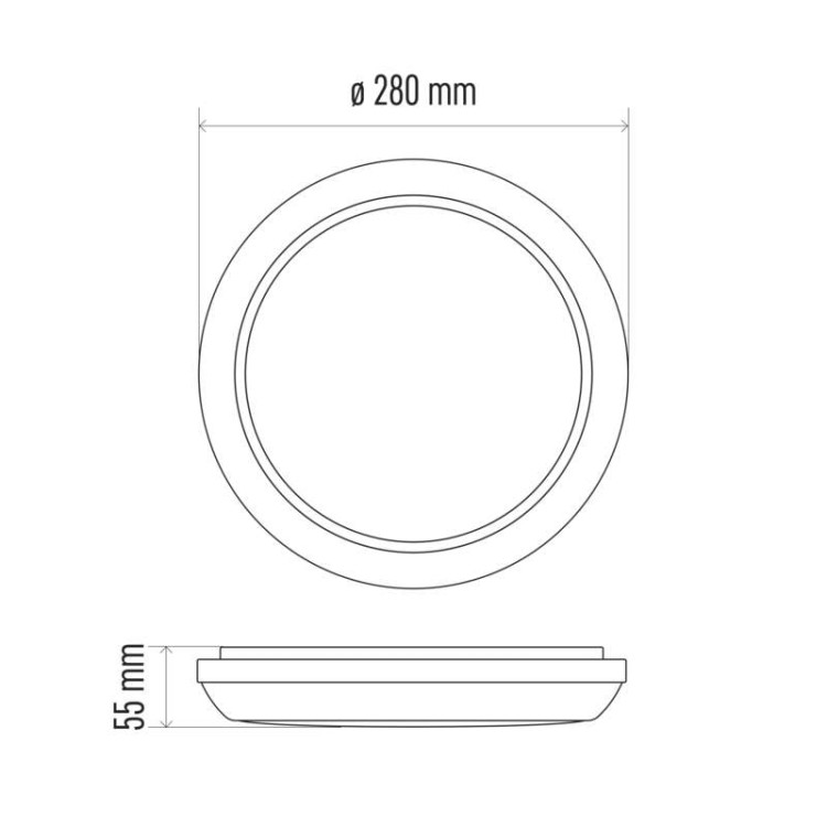 Plafon okrągły DORI LED 24W ZM4312 Emos IP54 sufitowy oprawa plafoniera slim neutralna biel