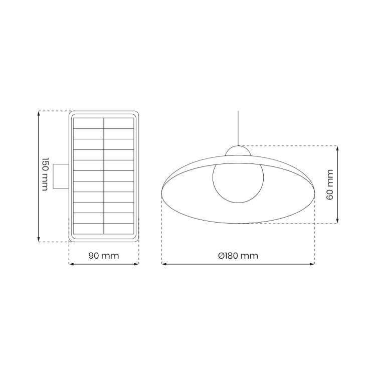 Lampa Solarna Saturn Podwójna EKO9151 Eko-Light oprawa