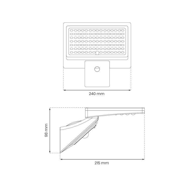 Naświetlacz Solarny Milo 8W 1000lm 4000K EKO9154 Eko-Light