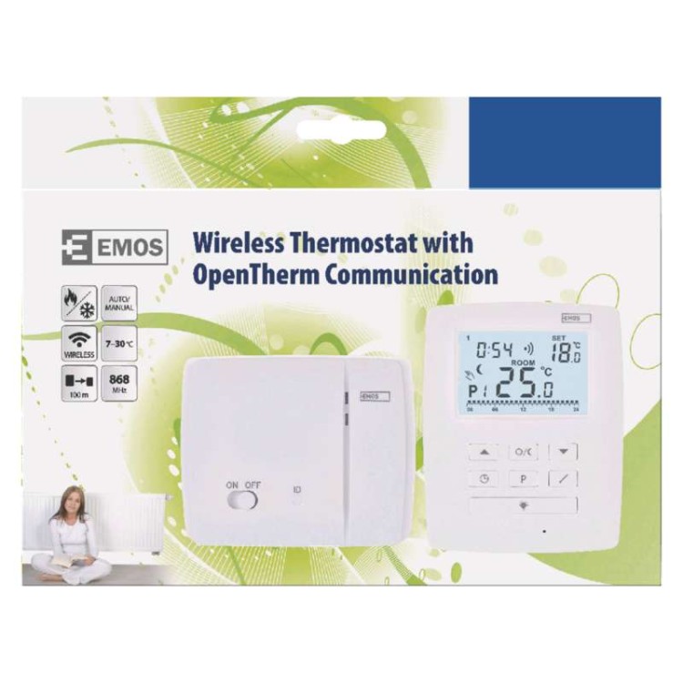 Termostat pokojowy bezprzewodowy z komunikacją OpenTherm P5611OT Emos regulator temperatury sterownik OT