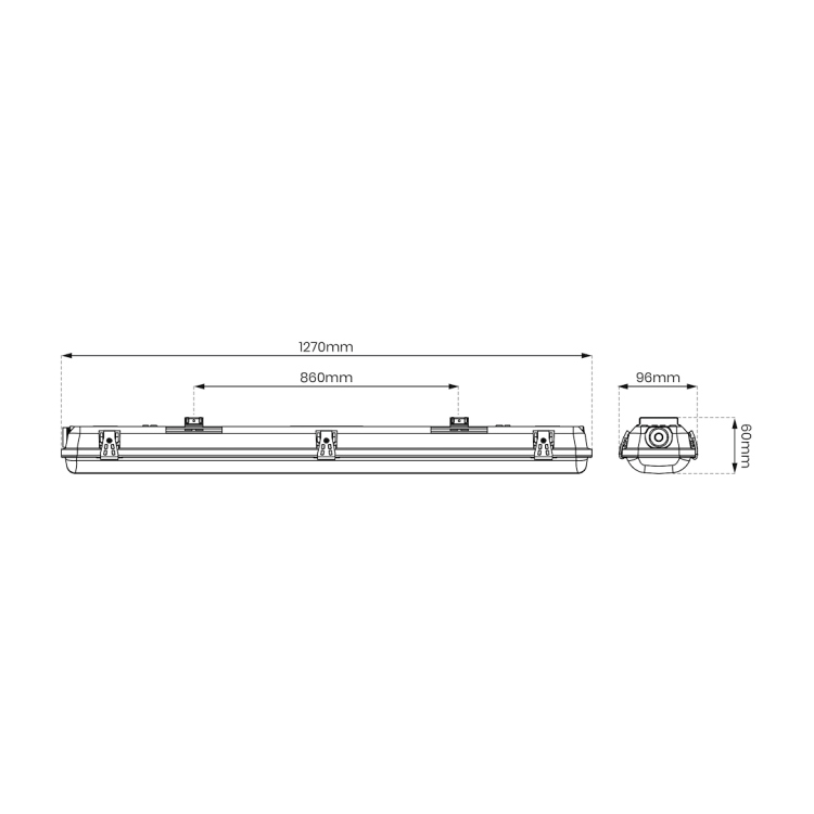 Oprawa Hermetyczna 2x120cm pod świetlówkę LED EKH9833 Eko-Light
