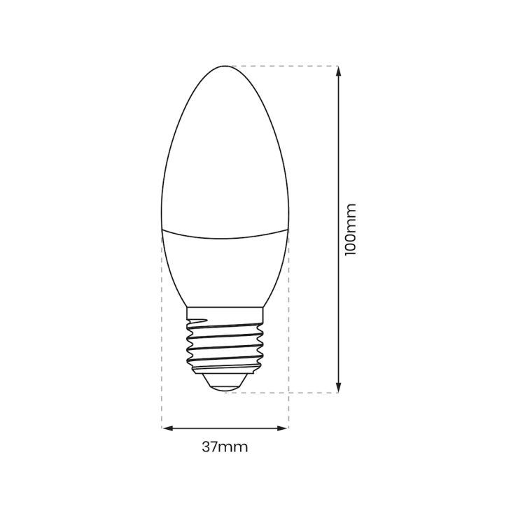 Żarówka LED 7W E27 C37 6000K EKZA0214 Eko-Light