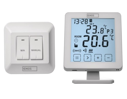 Termostat pokojowy bezprzewodowy SMART Wi-Fi P5623 Emos regulator temperatury sterownik sterowany telefonem smartfonem tabletem przez aplikację