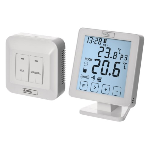Termostat pokojowy bezprzewodowy SMART Wi-Fi P5623 Emos regulator temperatury sterownik sterowany telefonem smartfonem tabletem przez aplikację