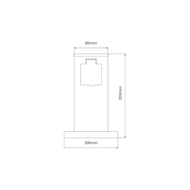 Słupek Ogrodowy Electric 20cm 2 Gniazda 16A EKO0431 Eko-Light