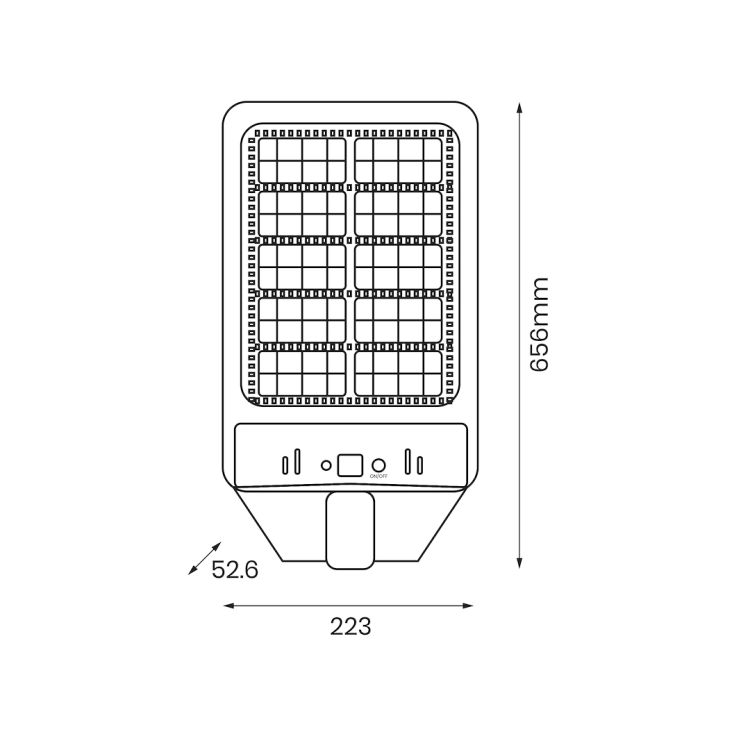 Lampa uliczna parkingowa solarna z czujnikiem ruchu i zmierzchu Latarnia Solarna Kers 400W 2700lm 6500K EKO0547 Eko-Light parkowa z akumulatorem z pilotem