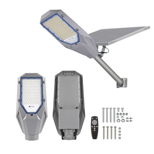 Lampa uliczna parkingowa solarna z czujnikiem ruchu i zmierzchu Latarnia Solarna Kobra 200W 6500K EKO0548 Eko-Light parkowa z akumulatorem z pilotem