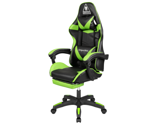 Fotel gamingowy dla Gracza GX-150 KM0790-GR Kruger&Matz Biurowy obrotowy w pełni regulowany Czarno-zielony