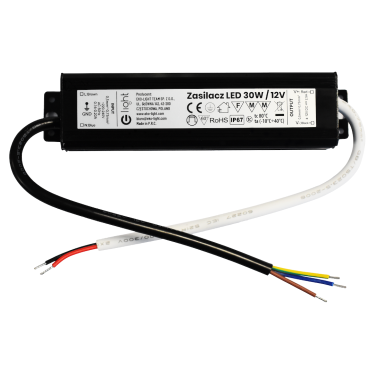 Zasilacz LED 30W IP67 EKZAS0643 Eko-Light