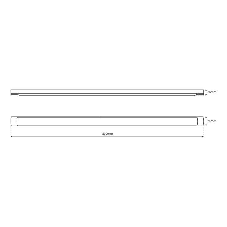 Listwa LED Batten 36W 120cm 4000K - Czarny ML0750 Eko-Light