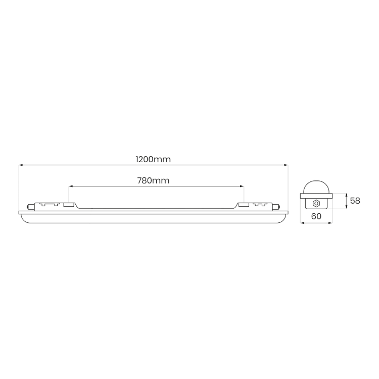 Oprawa Hermetyczna Led Gin 36W 120cm 3850lm 4000K IP65 EKH0857 Eko-Light