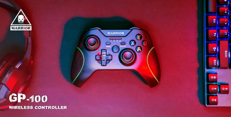 Pad do Xbox One 360 Series X S PC bezprzewodowy Warrior GP-100 KM0770 Kruger&Matz kontroler 2,4GHz wibracje akumulator 600mAh Micro USB
