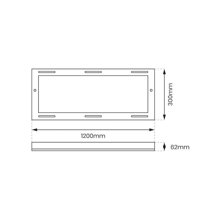 Ramka Aluminiowa 120x30 Backlit EKP0576 Eko-Light do Panelu LED