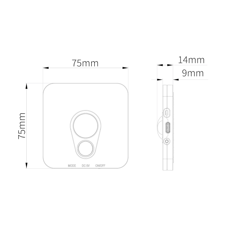 Lampka Podszafkowo-Schodowa Stanley Czarny 3CCT 7,5*7,5cm EKB1392 Eko-Light