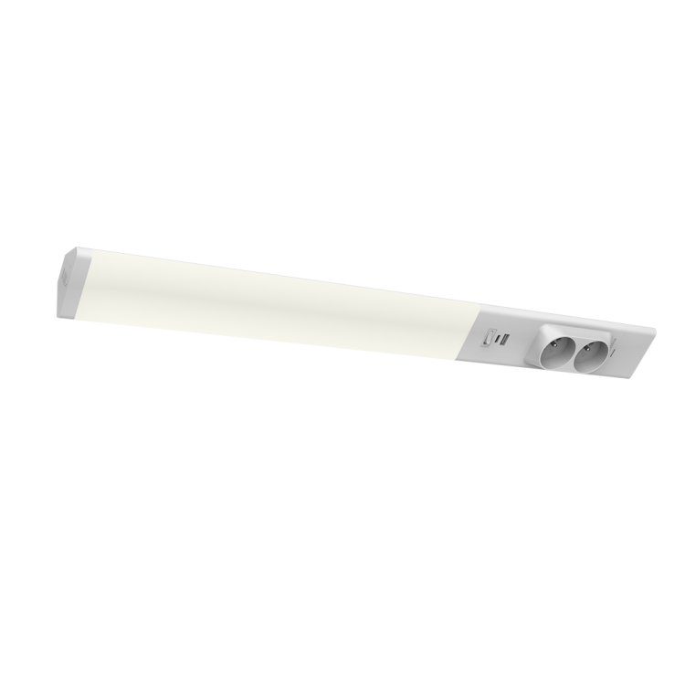Lampa Podszafkowa Dual 18W 4000K USB-A/C + Gniazda 230V EKB1444 Eko-Light