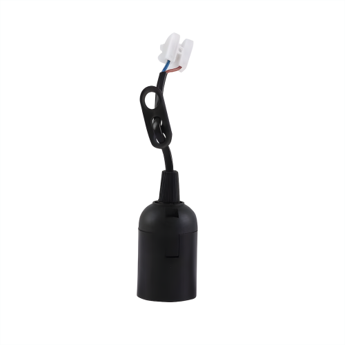 Oprawka Budowlana E27 Czarny + Przewód 12cm + Kostka EK1689 Eko-Light