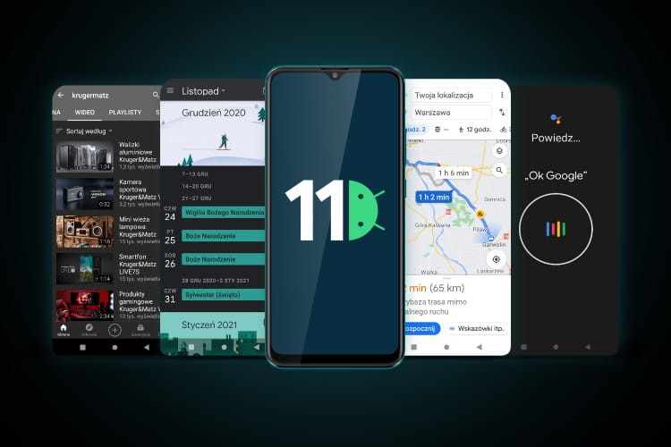 Smartfon LIVE 9 KM0497-GR Kruger&Matz 6,5" 4/64 GB 5000mAh NFC +Etui +Szkło Zielony