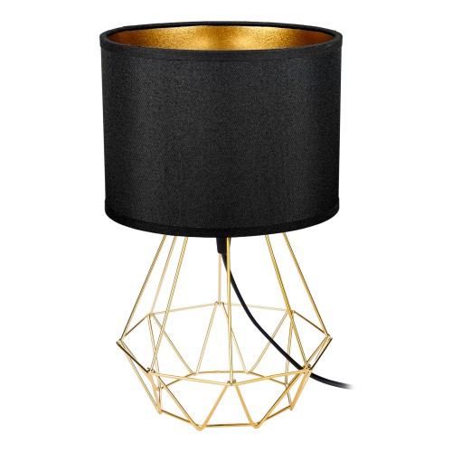 VADE 1P E27, lampka nocna, max. 60W, czarno-złota AD-LD-6457B-CE27T ADVITI
