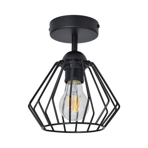 Waya 1P E27, oprawa ścienno-sufitowa, max. 60W, czarna, krótka AD-LD-6261BE27M ADVITI