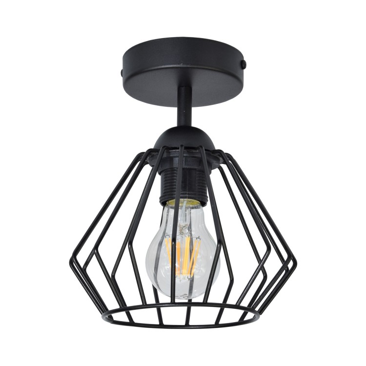 Waya 1P E27, oprawa ścienno-sufitowa, max. 60W, czarna, krótka AD-LD-6261BE27M ADVITI