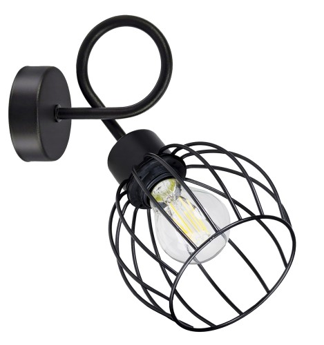 MARBELLA kinkiet 1P E27, max.60W, czarny AD-LD-6350BE27M ADVITI