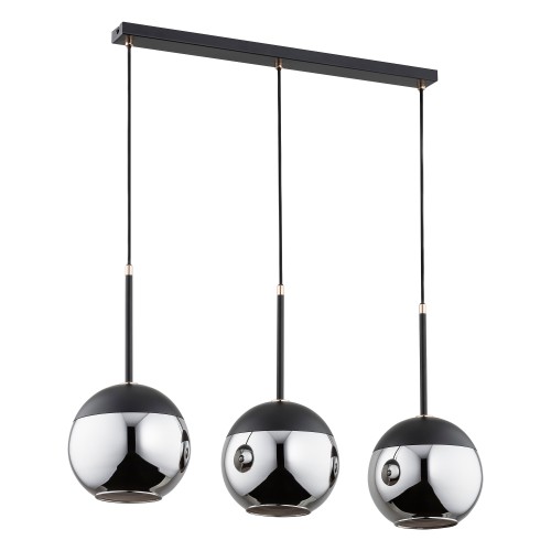 Lara 3P E27, lampa wisząca, max. 3x60W, czarna AD-LD-6217BE27S ADVITI sufitowa nad stół blat wyspę