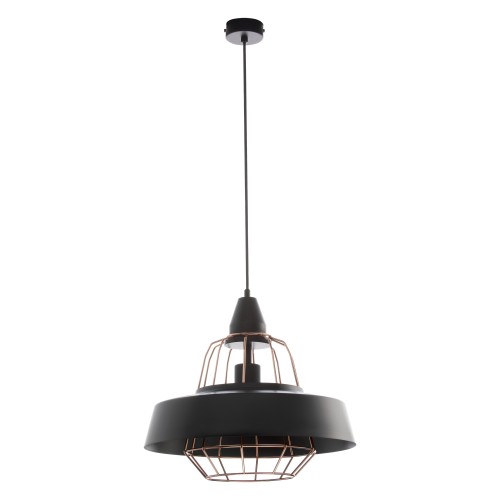 Rocco 1P E27, lampa wisząca, max. 60W, czarna, miedziana AD-LD-6223BCE27 ADVITI