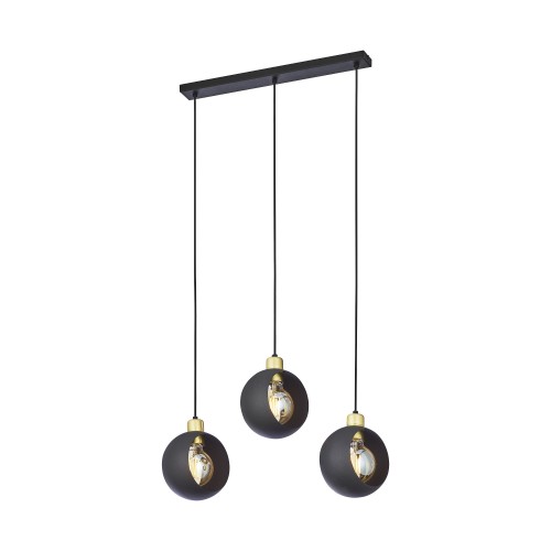 Jala 3P E27, lampa wisząca, max. 15W, czarna AD-LD-6226BE27M ADVITI sufitowa nad stół blat wyspę