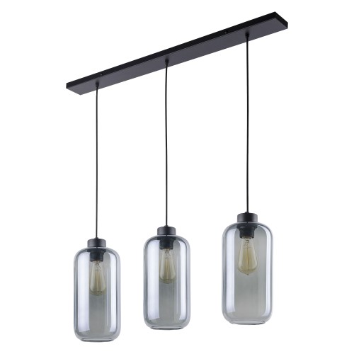 Lazio 3P E27, lampa wisząca, max. 15W, czarna AD-LD-6229BE27S ADVITI sufitowa nad stół blat wyspę