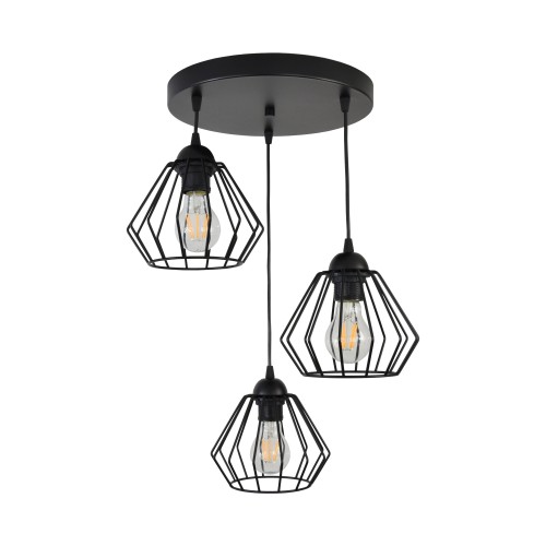 Waya 3P E27, lampa wisząca, max. 3x60W, czarna AD-LD-6264BE27M ADVITI
