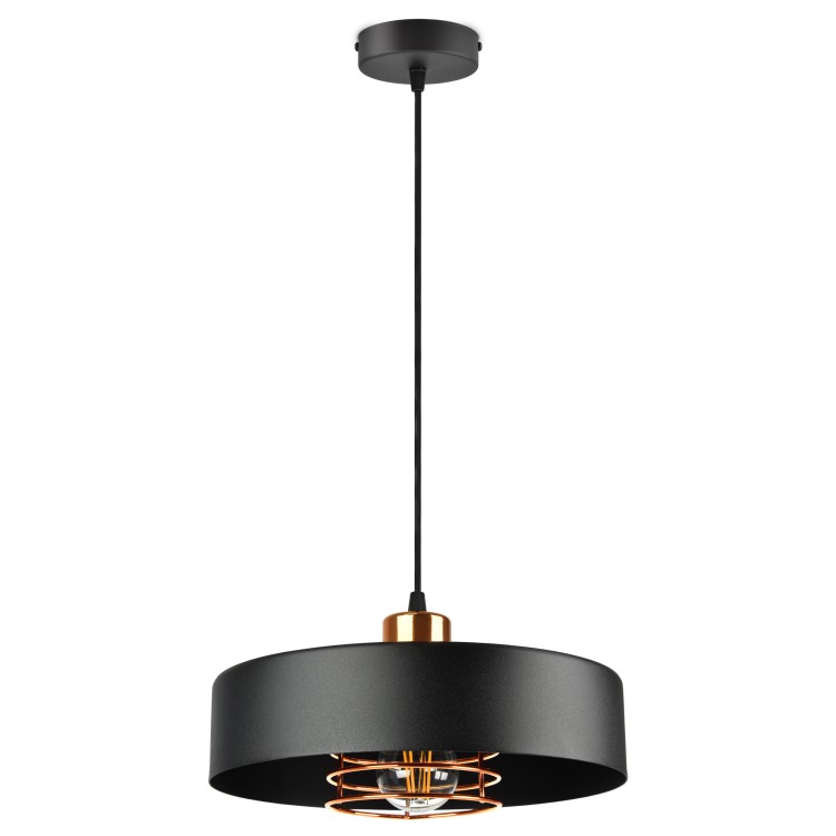 Chiro 1P E27, lampa wisząca, max. 60W, czarna AD-LD-6267BE27M ADVITI