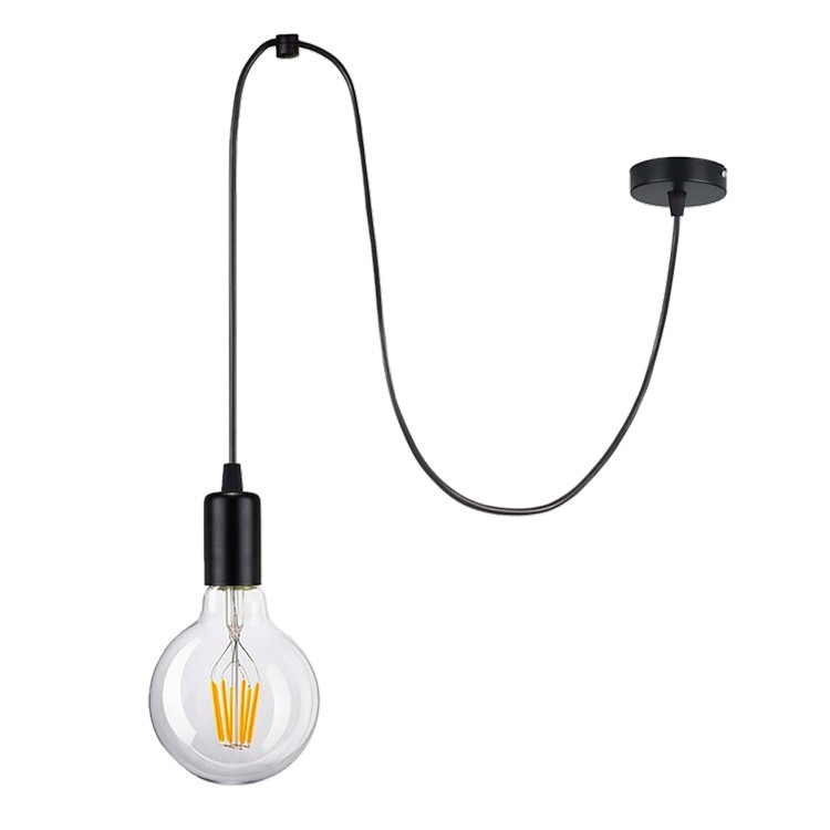 LINO 1P E27, lampa wisząca, max. 60W, czarna AD-LD-6358BE27 ADVITI