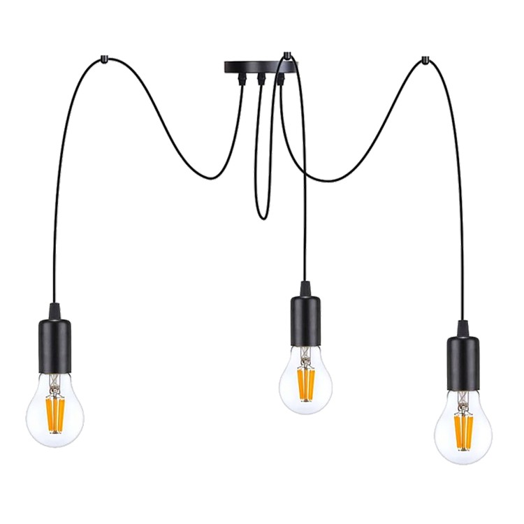 LINO 3P E27, lampa wisząca, max. 3x60W, czarna AD-LD-6359BE27 ADVITI
