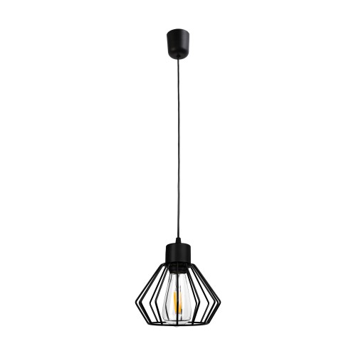 PINO 1P E27, lampa wisząca, max. 60W, czarna AD-LD-6373BE27M ADVITI