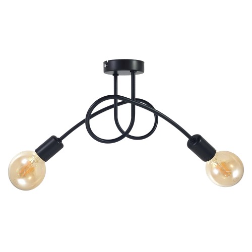 MALAGA 2P E27, lampa wisząca, max. 2x60W, czarna AD-LD-6400BE27M ADVITI