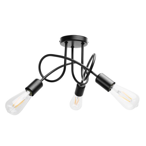 MALAGA 3P E27, lampa wisząca, max. 3x60W, czarna AD-LD-6401BE27M ADVITI
